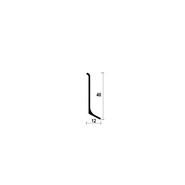 Minimalistinės klijuojamos grindjuostės ASP40 - Image 2