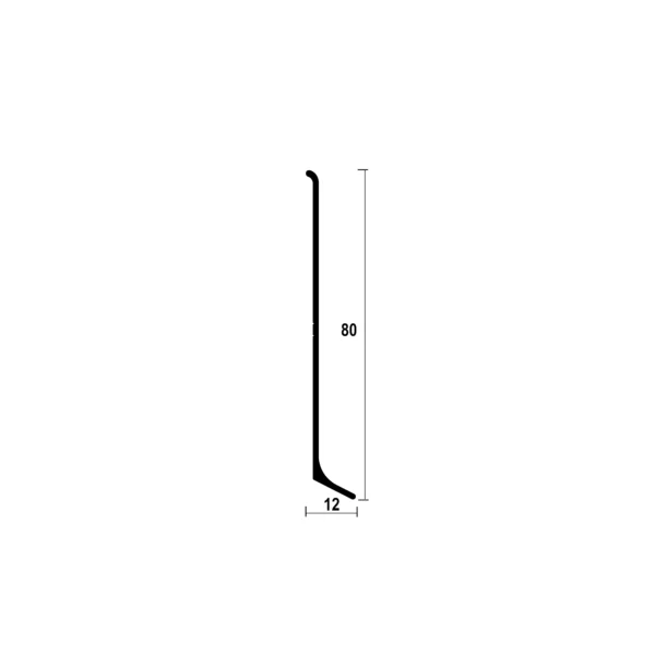Minimalistinės klijuojamos grindjuostės ASP80 - Image 2